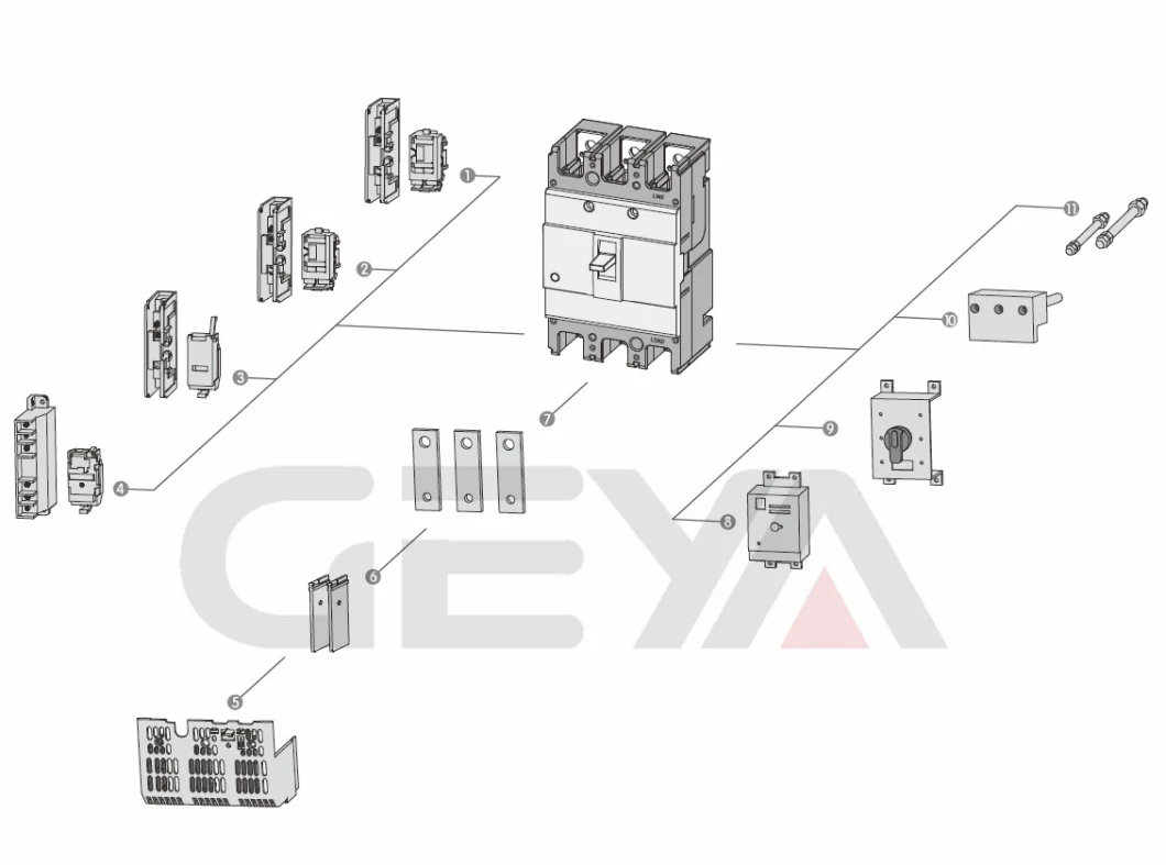 630 AMP Price 100A Geya Grm3DC-400hu-2p 250A-400A DC1500V China 30A MCCB 3p